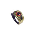 Vintage Crimson Brown Red Eye Ring – Adjustable Unisex