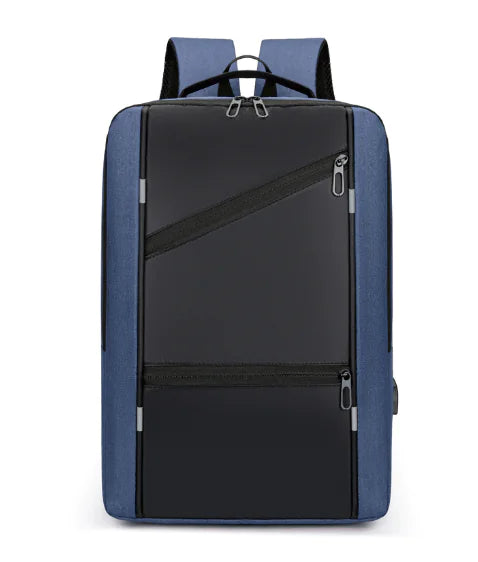 Men’s Business Multi-Functional USB Charging Backpack – Waterproof Oxford Laptop Bag