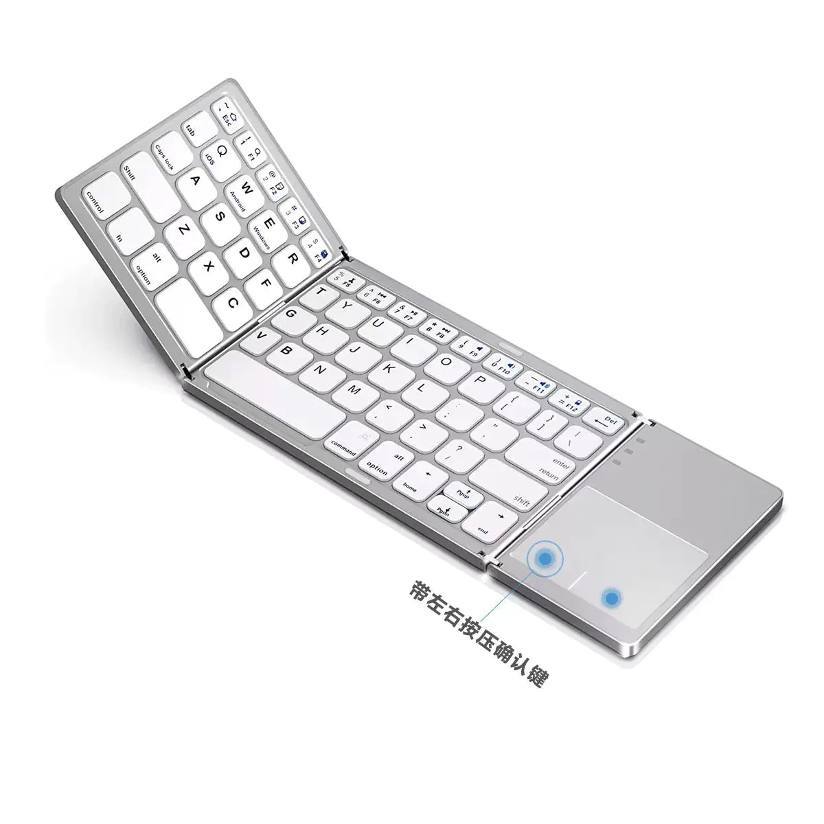 BO33 Mini Wireless Bluetooth Folding Keyboard with Touchpad
