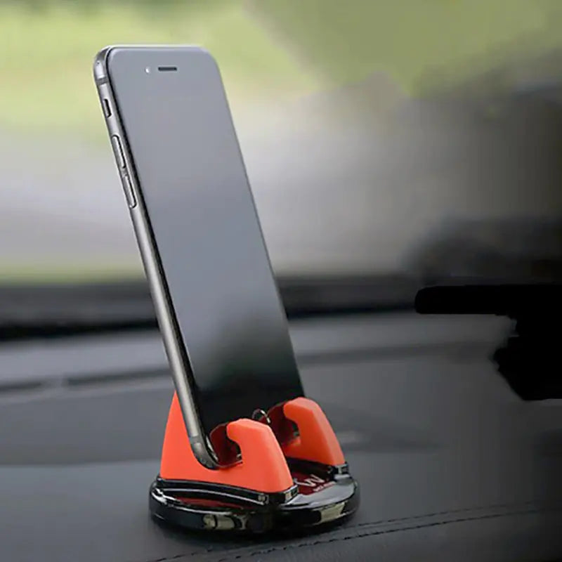 360° Rotating Dashboard Phone Holder with Adhesive Base (Compact & Color Options)