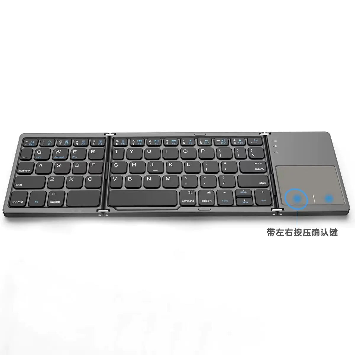 BO33 Mini Wireless Bluetooth Folding Keyboard with Touchpad