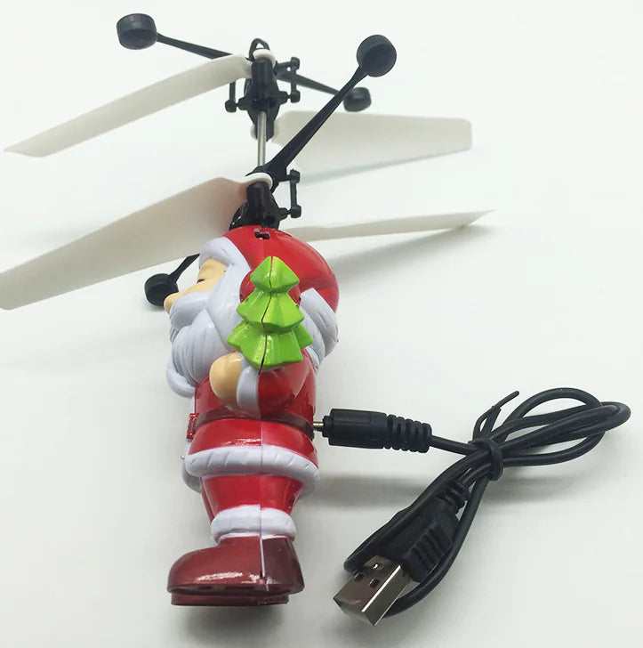 Remote Control Santa Claus Flying Toy Drone – Christmas RC Plane for Kids