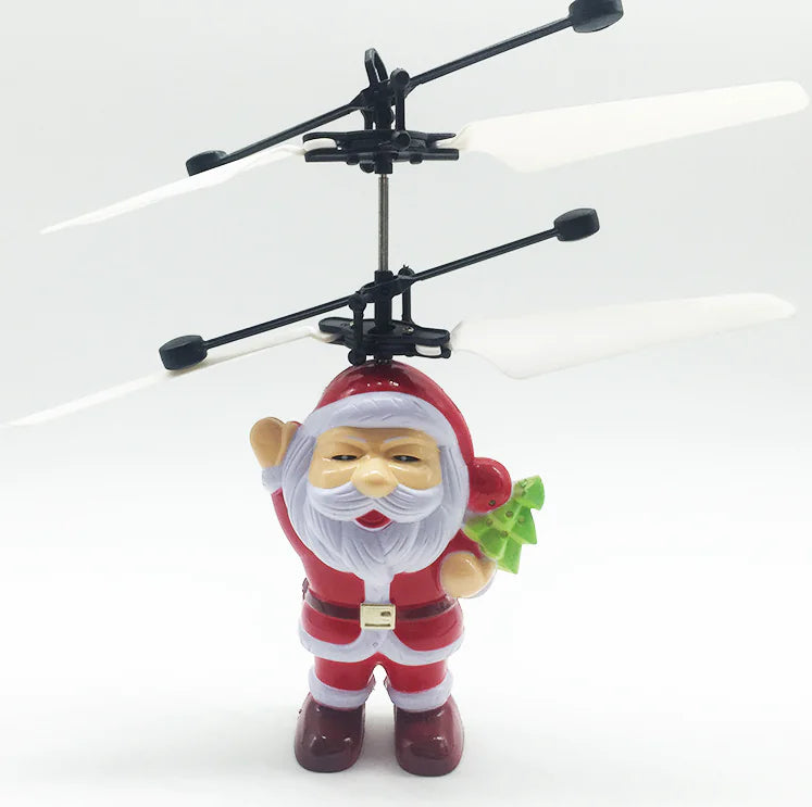 Remote Control Santa Claus Flying Toy Drone – Christmas RC Plane for Kids